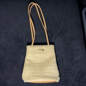Used Vintage Nine West Tan Weaved Bag
